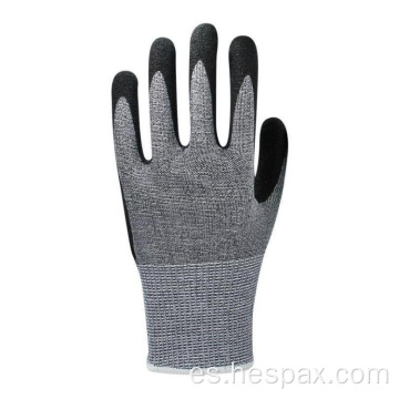 Guantes de la industria de vidrio anti -cortes de Hespax Sandy Nitrile